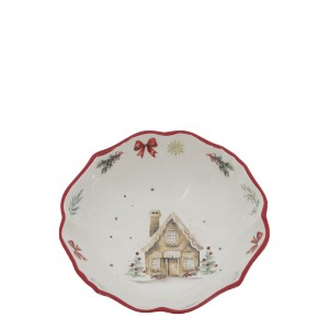 Vánoční keramická miska Chalet de Noël – Ø 14*4,5 cm / 300ml