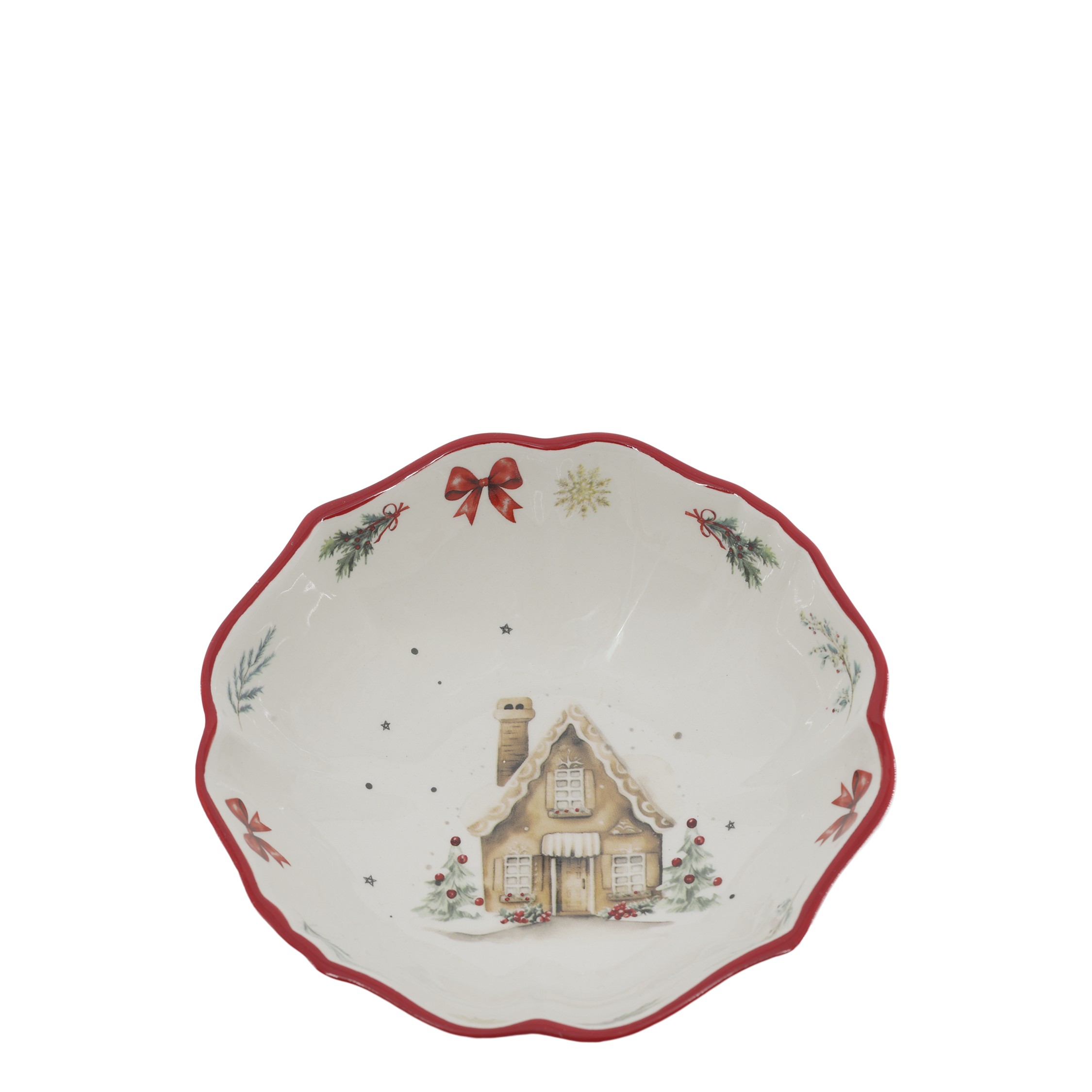 Vánoční keramická miska Chalet de Noël – Ø 14*4,5 cm / 300ml