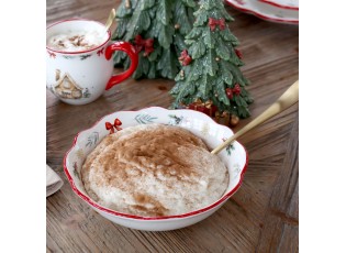 Vánoční keramická mísa Chalet de Noël – Ø 21*6,5 cm / 800ml