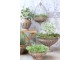 Kovový květináč na zeď Flower Antique Mocca – 34*18*65 cm Chic Antique