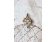 Kovový květináč na zeď Flower Antique Mocca – 34*18*65 cm Chic Antique