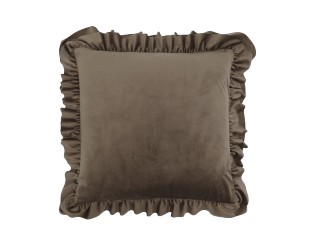 Sametový povlak na polštář Mocca s volánky – 45*45 cm