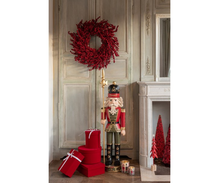 Venkovní vánoční dekorace louskáčka Nutcracker – 30*25*110 cm J-Line by Jolipa