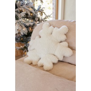 Polštář Snowflake Polyester bílý – 49*11*54 cm