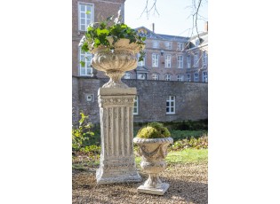 Béžový dekorační podstavec sloup na květiny Vintage Chateau – 38*38*75 cm