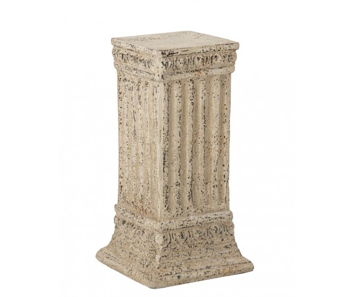 Béžový dekorační podstavec sloupn na květiny Vintage Chateau – 38*38*75 cm J-Line by Jolipa