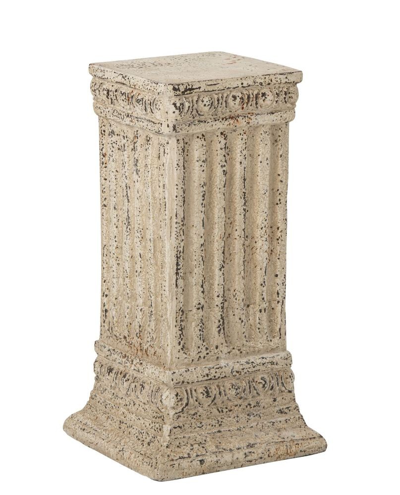 Béžový dekorační podstavec sloupn na květiny Vintage Chateau – 38*38*75 cm