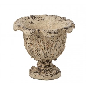 Béžový antik dekorační květináč Vintage Chateau – 31*31*27 cm