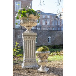 Béžový antik dekorační květináč Vintage Chateau – 56*56*50 cm