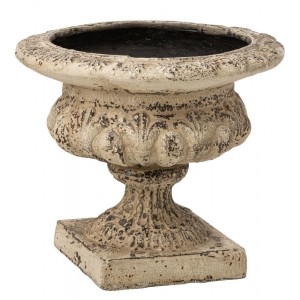 Béžový antik dekorační květináč Vintage Chateau – 56*56*50 cm
