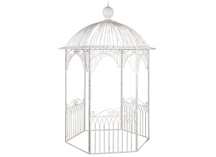 Bílý antik kovový zahradní altán Vintage Romance – 200*200*325 cm
