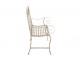 Bílá antik kovová zahradní lavice Vintage Romance – 123*56*102,5 cm J-Line by Jolipa