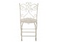Bílá antik kovová zahradní židle Vintage Romance – 44*49,5*95 cm J-Line by Jolipa