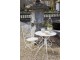 Bílý antik kovový zahradní stůl Vintage Romance – 60*60*76 cm J-Line by Jolipa