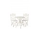 Bílý antik kovový zahradní stůl Vintage Romance – 60*60*76 cm J-Line by Jolipa