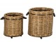 Sada 2ks proutěný koš na kolečkách – 60*60*66 / 48*48*54 cm J-Line by Jolipa