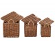 Sada 3ks hnědý proutěný koš s víkem a uchy – 49*43*49,5 / 42*35*42/ 35*42*37cm J-Line by Jolipa