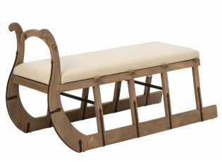 Dřevěný konferenční stolek ve tvaru sáněk Sled – 115*68,5*43 cm