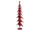 Červený veliký kovový stromek s rolničkami Christmas Tree XL – 25*13*78,5 cm J-Line by Jolipa