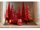 Červený kovový stromek s rolničkami Christmas Tree L – 25,5*11,5*56 cm J-Line by Jolipa