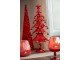 Červený kovový stromek s rolničkami Christmas Tree L – 25,5*11,5*56 cm J-Line by Jolipa