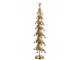 Zlatý veliký kovový stromek s rolničkami Christmas Tree XL – 25*13*78,5 cm J-Line by Jolipa