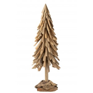 Velký dřevěný vánoční stromek z naplaveného dřeva Driftwood – 40*40*100 cm