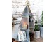 Šedý antik kovový vánoční stromek – 25*25*67 cm Chic Antique