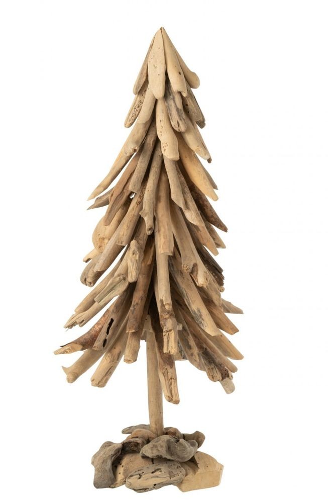 Dřevěný vánoční stromek z kousků naplaveného dřeva Driftwood L – 25*25*70 cm