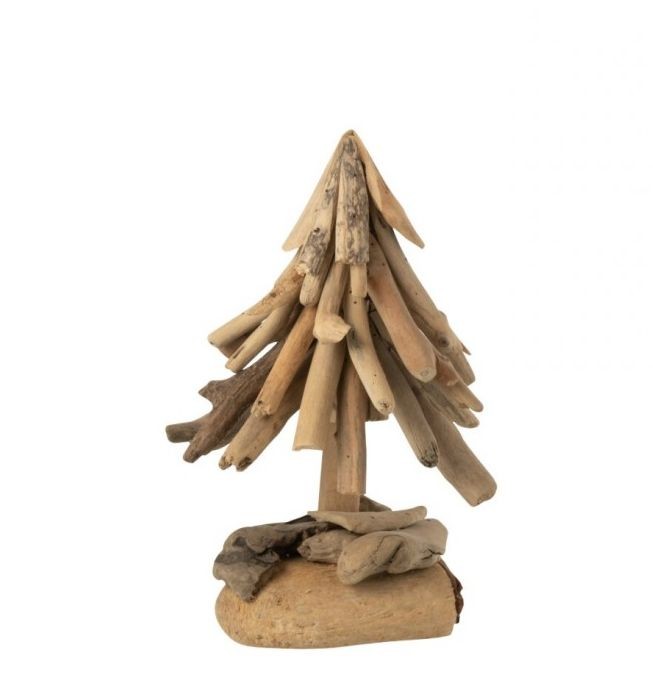 Dřevěný vánoční stromek z kousků naplaveného dřeva Driftwood S – 20*20*30 cm