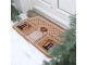 Hnědá kokosová rohožka perníková chaloupka Gingerbread – 75*45*1,5 cm Chic Antique