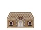 Hnědá kokosová rohožka perníková chaloupka Gingerbread – 75*45*1,5 cm Chic Antique