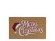 Hnědá kokosová rohožka Merry Christmas – 75*45*1,5 cm Chic Antique
