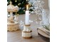 Svícen Noël s mašlí z polyresinu v antik krémové barvě – Ø 5,5*7,5 cm Chic Antique