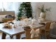 Svícen Noël s mašlí z polyresinu v antik krémové barvě – Ø 5,5*7,5 cm Chic Antique
