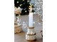 Svícen Noël s mašlí z polyresinu v antik krémové barvě – Ø 5,5*7,5 cm Chic Antique