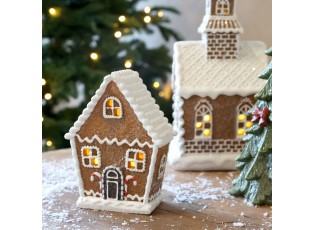 Perníková chaloupka Gingerbread Noël LED – 9,5*5*12,5 cm / 2xLR44