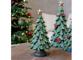 Zelený vánoční stromek se šiškami Noël Tree z polyresinu – Ø 11*24 cm