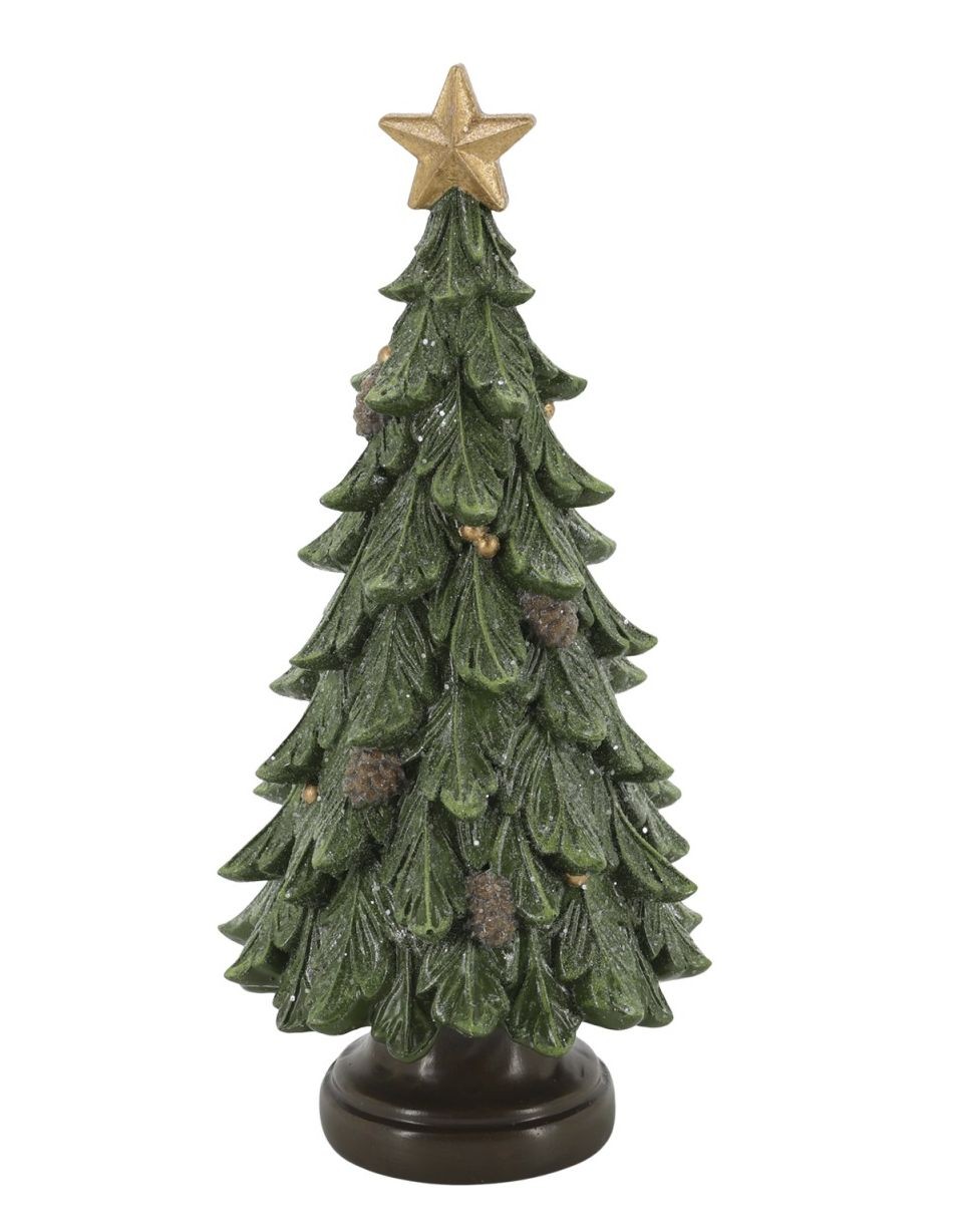 Zelený vánoční stromek se šiškami Noël Tree z polyresinu – Ø 11*24 cm