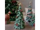 Zelený vánoční stromek s mašlemi Noël Tree z polyresinu – Ø 15,5*32 cm Chic Antique