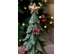 Zelený vánoční stromek s mašlemi Noël Tree z polyresinu – Ø 15,5*32 cm Chic Antique