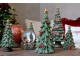 Zelený vánoční stromek se stuhou a mašlemi Noël Tree z polyresinu – Ø 15*40 cm Chic Antique