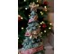 Zelený vánoční stromek se stuhou a mašlemi Noël Tree z polyresinu – Ø 15*40 cm Chic Antique
