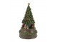 Hudební skříňka Cherry Noël Tree s vánočním stromečkem – Ø 10*19 cm Chic Antique