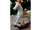 Dekorace figurka houpací koník Cherry Noël s dárky – 18*4*18 cm Chic Antique
