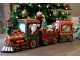 Noël vánoční vláček s 2 vagóny a LED červený polyresin – 37*8*12 cm Chic Antique