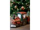 Noël vánoční vláček s 2 vagóny a LED červený polyresin – 37*8*12 cm Chic Antique