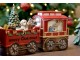 Noël vánoční vláček s 2 vagóny a LED červený polyresin – 37*8*12 cm Chic Antique