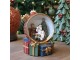 Vánoční baňka Cherry Noël Santa a LED světlem – Ø 15*16 cm / 3xLR44 Chic Antique