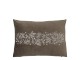 Mocca sametový povlak na polštář Aix s výšivkou větviček – 50*35 cm Chic Antique